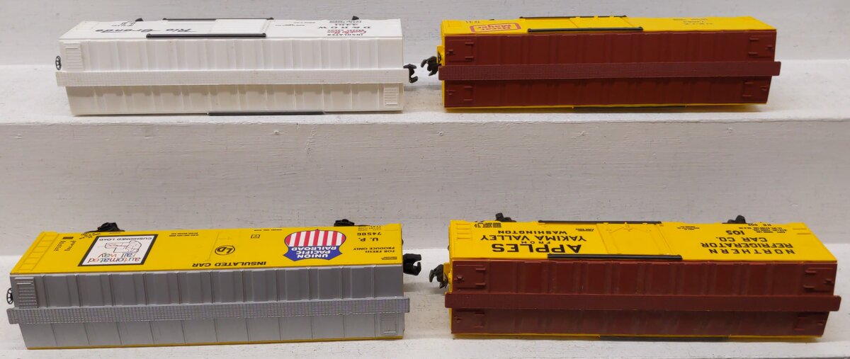 KMT O Gauge Assorted Boxcars 74586, 73684, 105, 4461 [4] VG