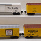KMT O Gauge Assorted Boxcars 74586, 73684, 105, 4461 [4] VG