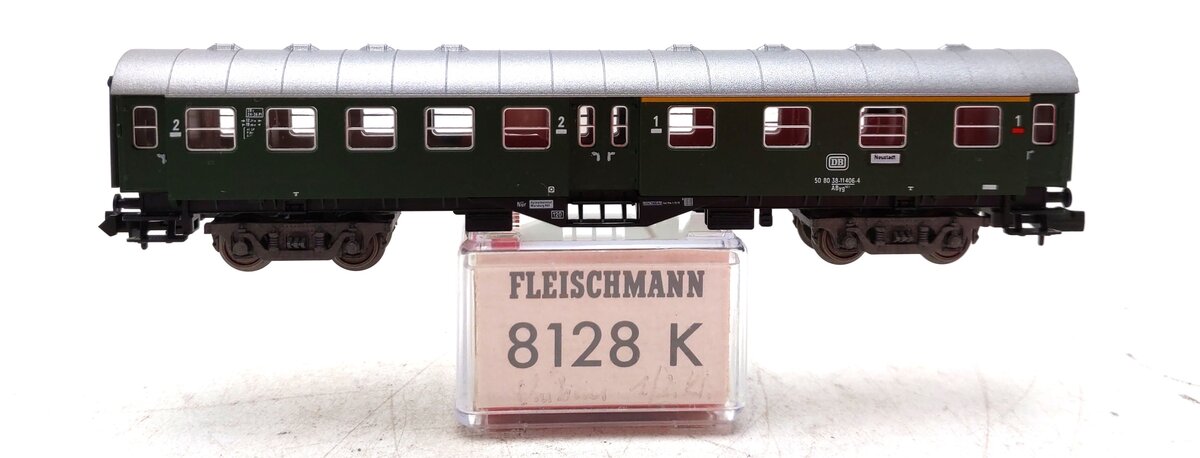 Fleischmann 8128K N Scale DB 1st & 2nd Class Passenger Coach Car NIB