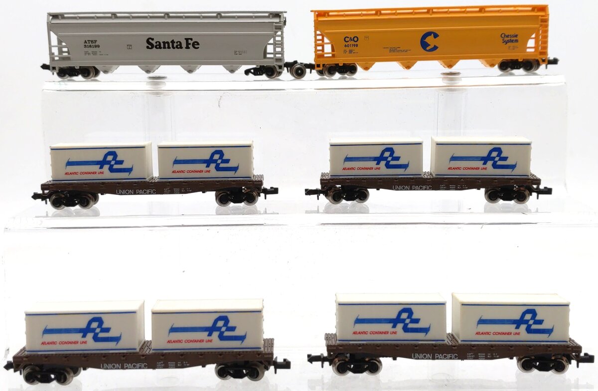 Model Power Assorted N Scale Freight Cars: 3465, 3466, 4004 [6] EX/Box