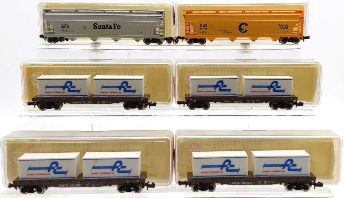 Model Power Assorted N Scale Freight Cars: 3465, 3466, 4004 [6] EX/Box