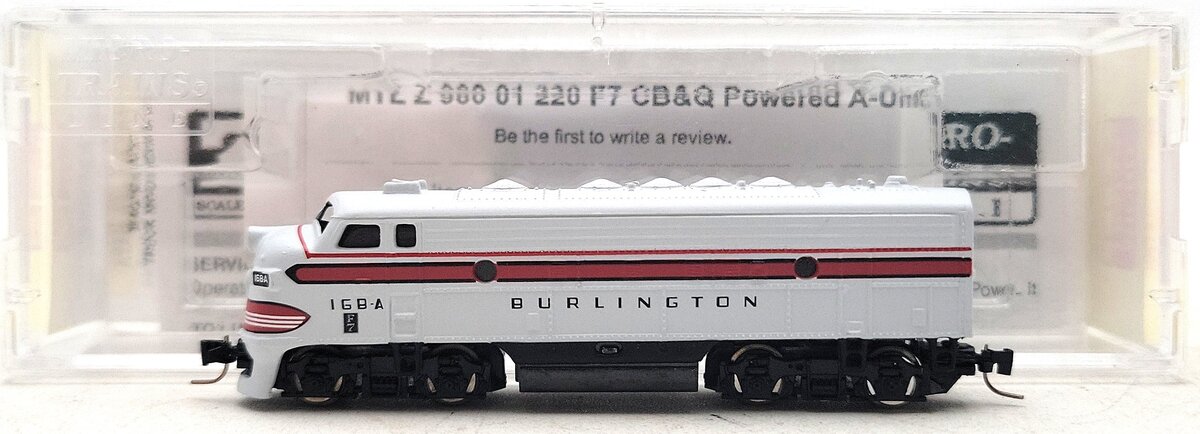 Micro-Trains 98001220 Z Scale Chicago Burlington & Quincy F7 Powered A-Unit Loco LN/Box