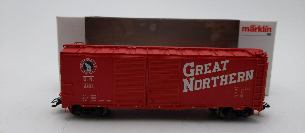 Marklin 45642-02 HO Scale Great Northern Boxcar 3701 LN/Box