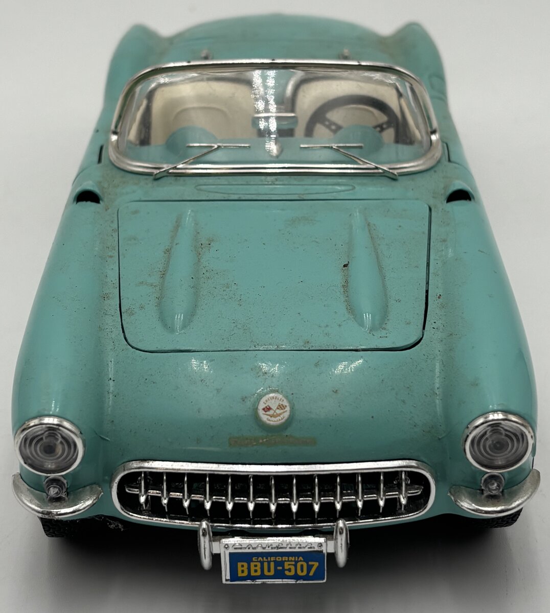 Burago 3024 1:18 1957 Chevrolet Corvette (Blue) VG/Box