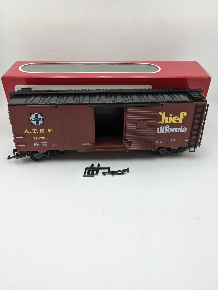 LGB 45913 G Scale Santa Fe Boxcar #123736 EX/Box