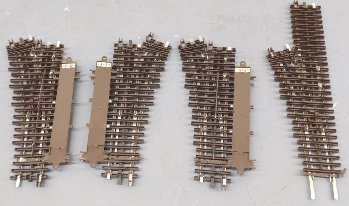 Atlas O O54 Nickel Silver Left & Right Hand Remote Switch Turnouts #6070,6071[4] VG