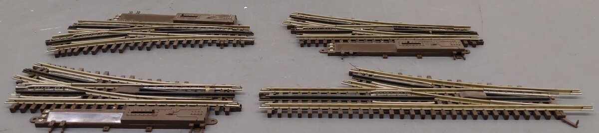Atlas O O54 Nickel Silver Left & Right Hand Remote Switch Turnouts #6070,6071[4] VG