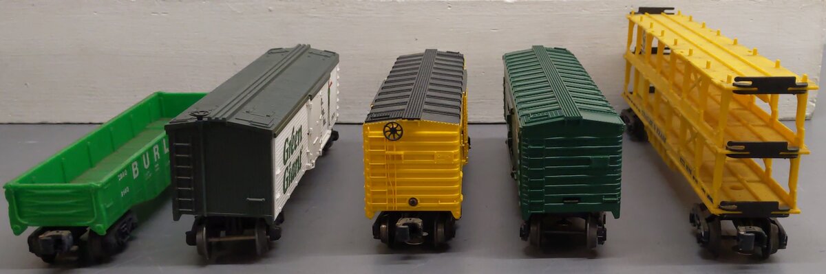 Lionel O Gauge Assorted Freight Cars #9140, 19526, 9717, 9863, 9126 [5] VG