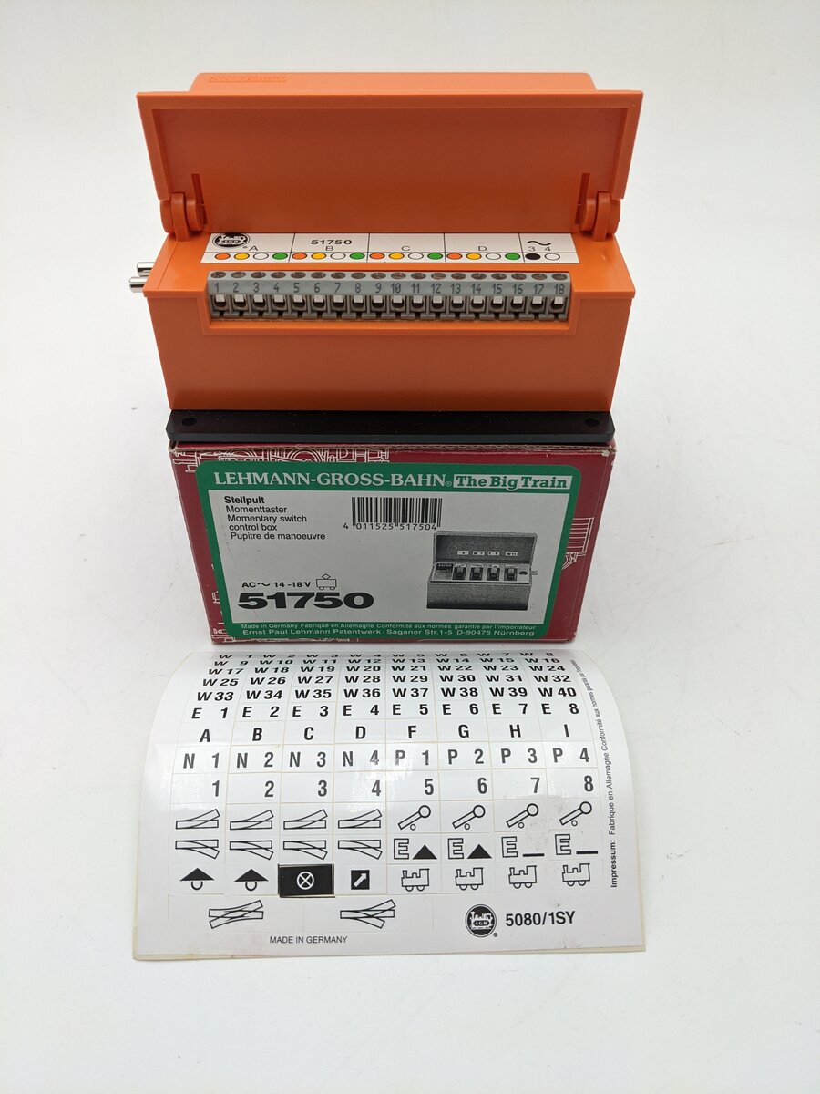 LGB 51750 G Scale Momentary Switch Control Box EX/Box