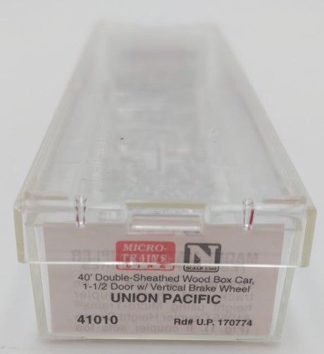 Micro-Trains 04100010 N Scale Union Pacific 40' Double Sheathed Boxcar #170774 EX/Box