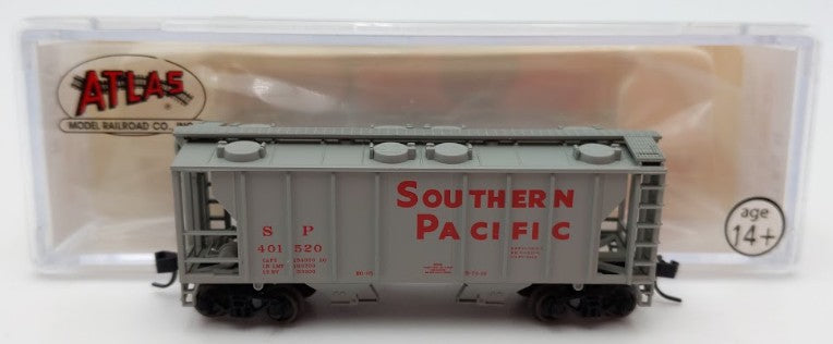 Atlas 31966 N Scale Southern Pacific PS2 2-Bay Hopper Car #401520 EX/Box