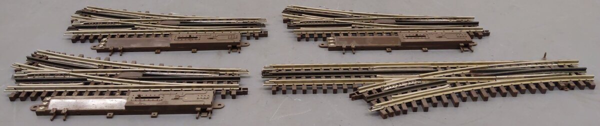 Atlas O O54 Nickel Silver Left & Right Hand Remote Switch Turnouts #6070,6071[4] VG