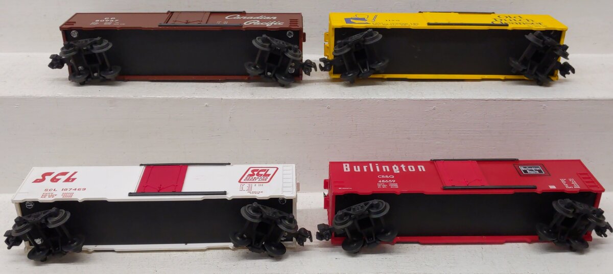 KMT O Gauge Assorted Boxcars 187469, 48659, 1175, 80967 [4] VG