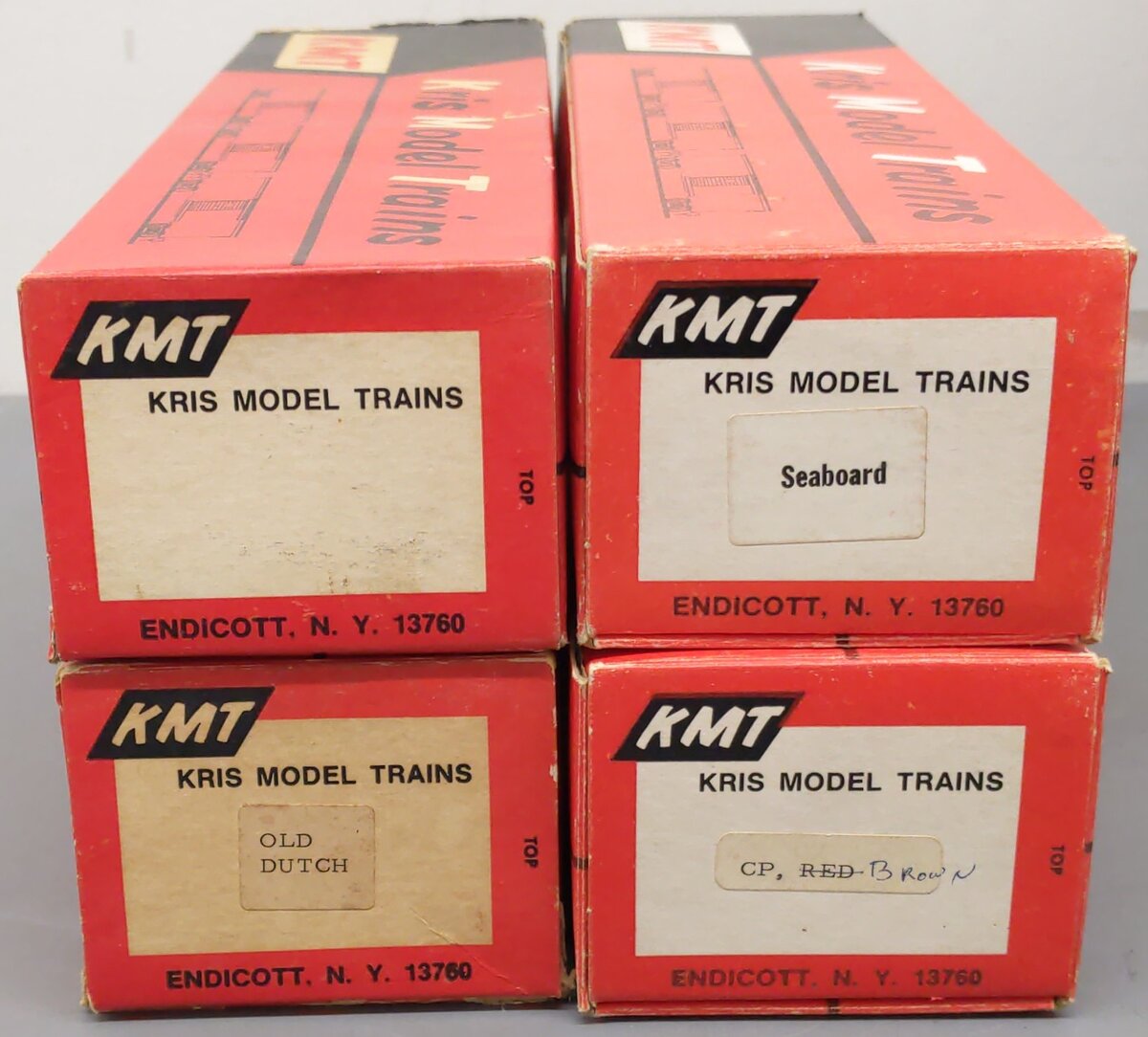 KMT O Gauge Assorted Boxcars 187469, 48659, 1175, 80967 [4] VG