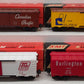 KMT O Gauge Assorted Boxcars 187469, 48659, 1175, 80967 [4] VG