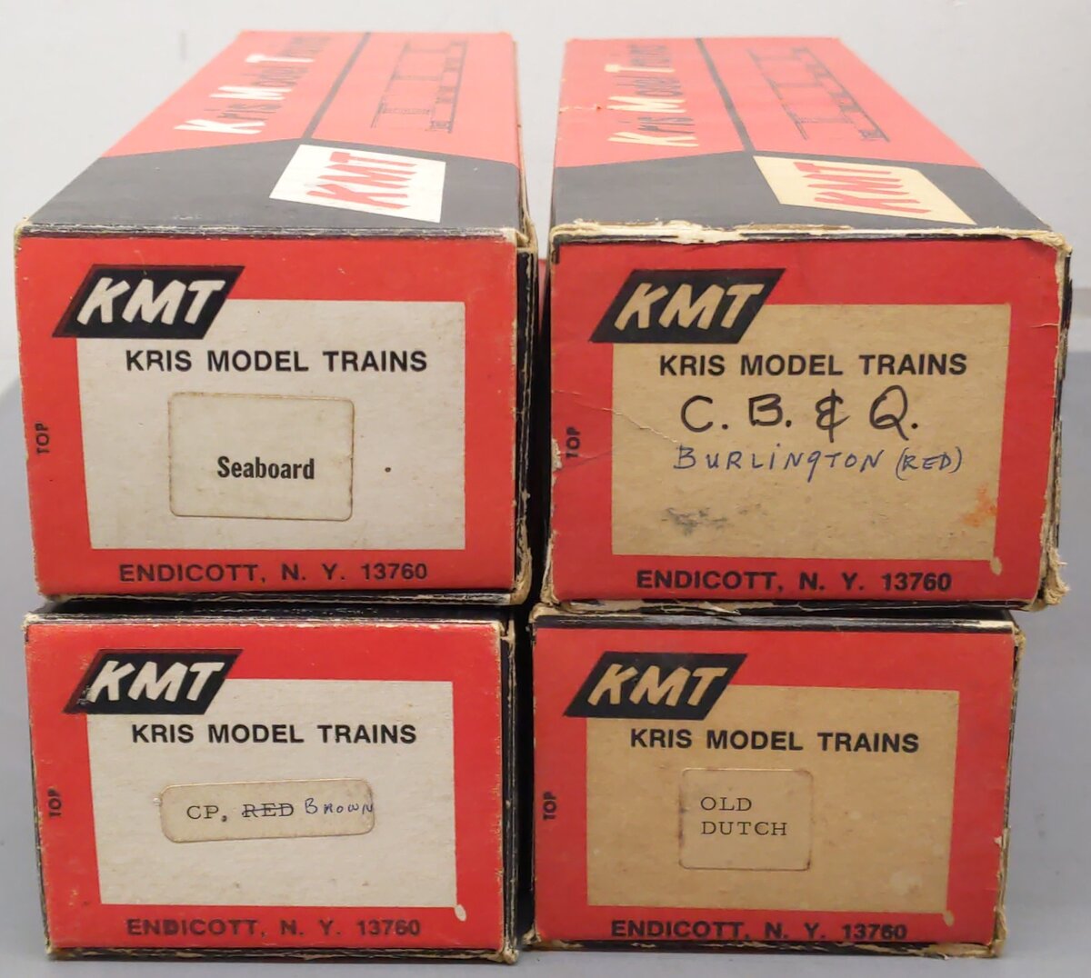 KMT O Gauge Assorted Boxcars 187469, 48659, 1175, 80967 [4] VG