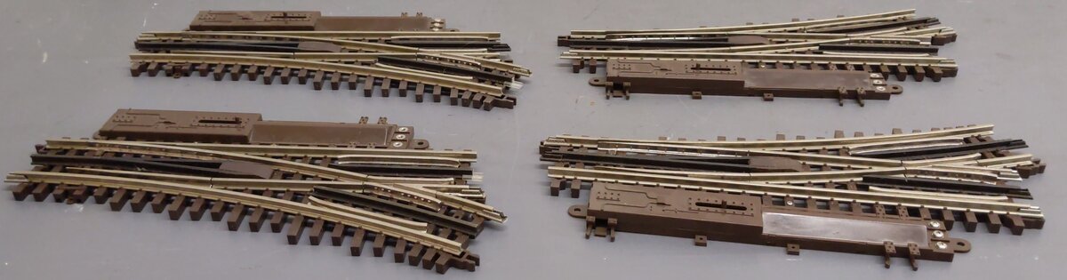 Atlas O Gauge 054 Nickle Silver Left & Right Hand Switch Turnouts #6070,6071 [4] VG