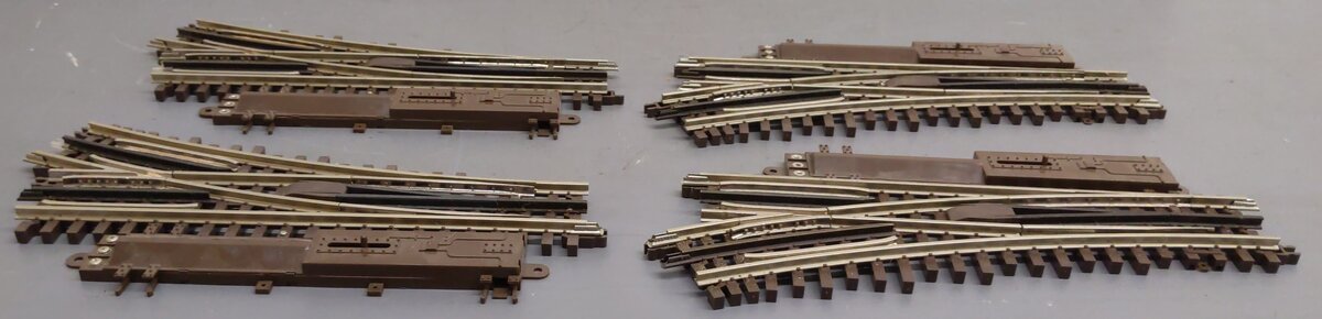 Atlas O Gauge 054 Nickle Silver Left & Right Hand Switch Turnouts #6070,6071 [4] VG