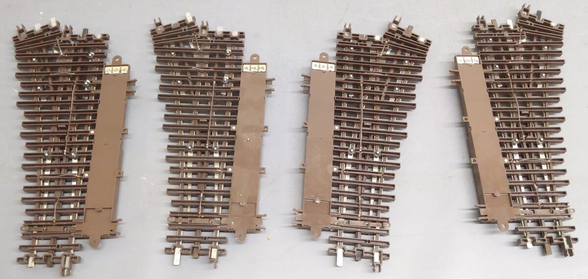 Atlas O Gauge 054 Nickle Silver Left & Right Hand Switch Turnouts #6070,6071 [4] VG