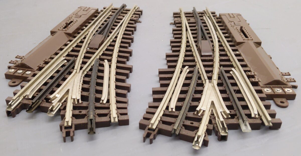 Atlas O Gauge 054 Nickle Silver Left & Right Hand Switch Turnouts #6070,6071 [4] VG