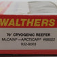 Walthers 932-8003 N Scale McCain Arcticar 70' Cryogenic Reefer #68022 EX/Box