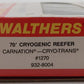 Walthers 932-8004 N Scale 70' Cryogenic Reefer Carnation #1270 LN/Box