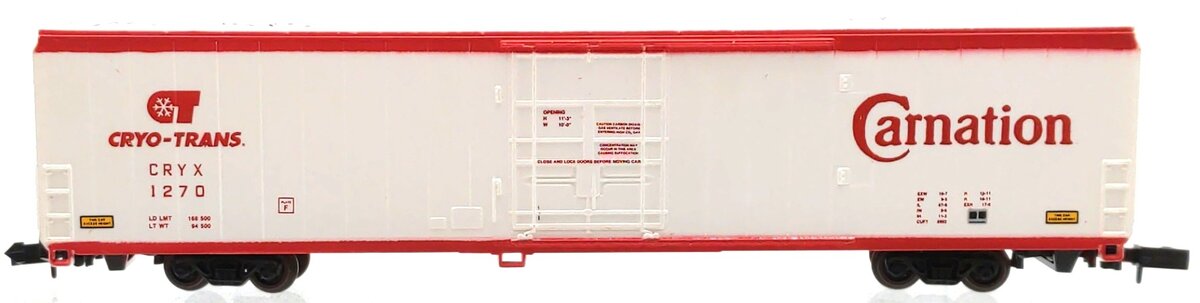 Walthers 932-8004 N Scale 70' Cryogenic Reefer Carnation #1270 LN/Box