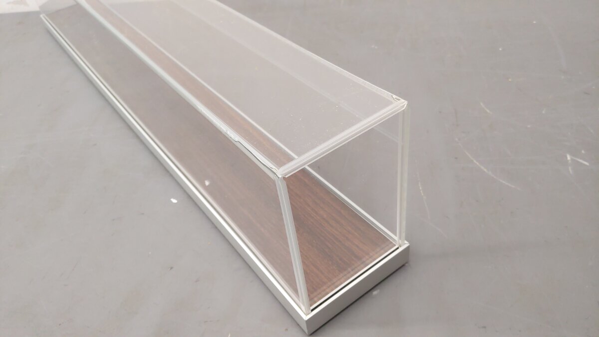 Acrylic Plexiglass O-Walnut Finish Display Case EX/Box