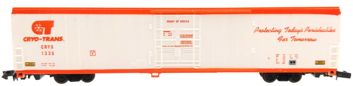 Walthers 932-8005 N Scale Cryo-Trans 70' Cryogenic Reefer #1336 EX/Box