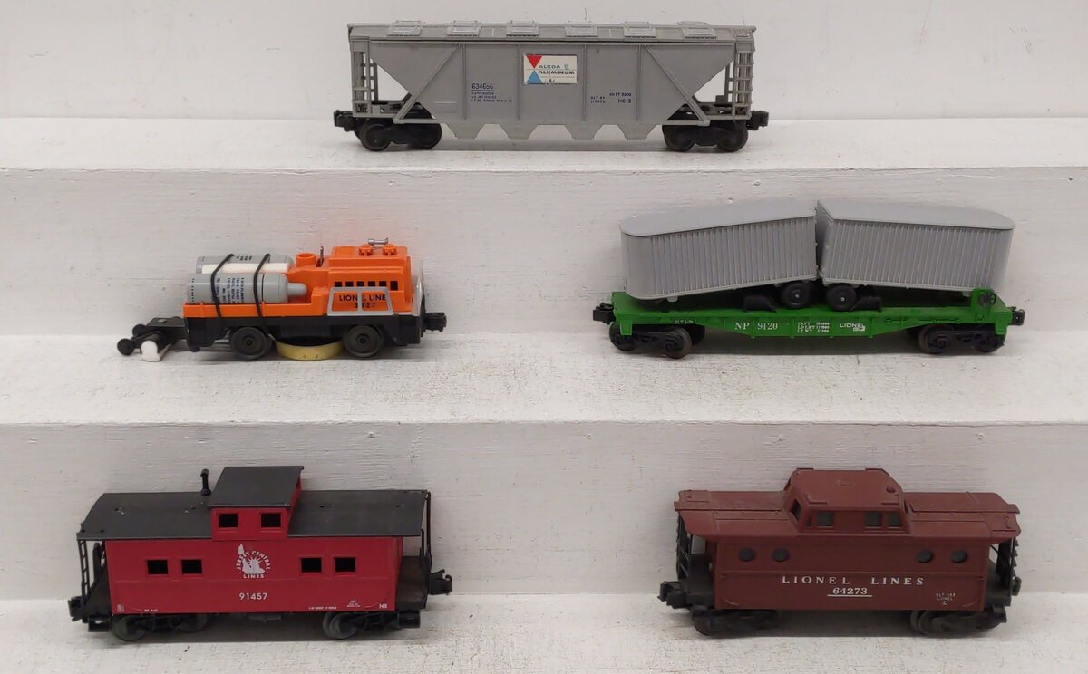 Lionel O Vintage Freight Cars: 64273, 91457, 3927, 9120, 634656 [5] VG