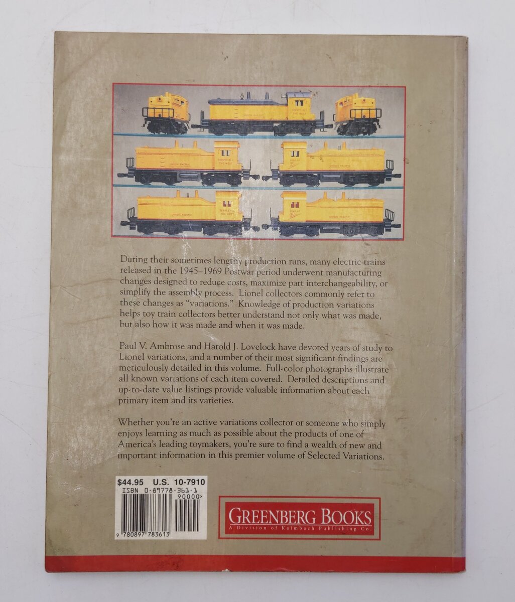 Greenberg's Lionel Trains 1945-69 Vol.VII Paperback Book Paul V Ambrose VG