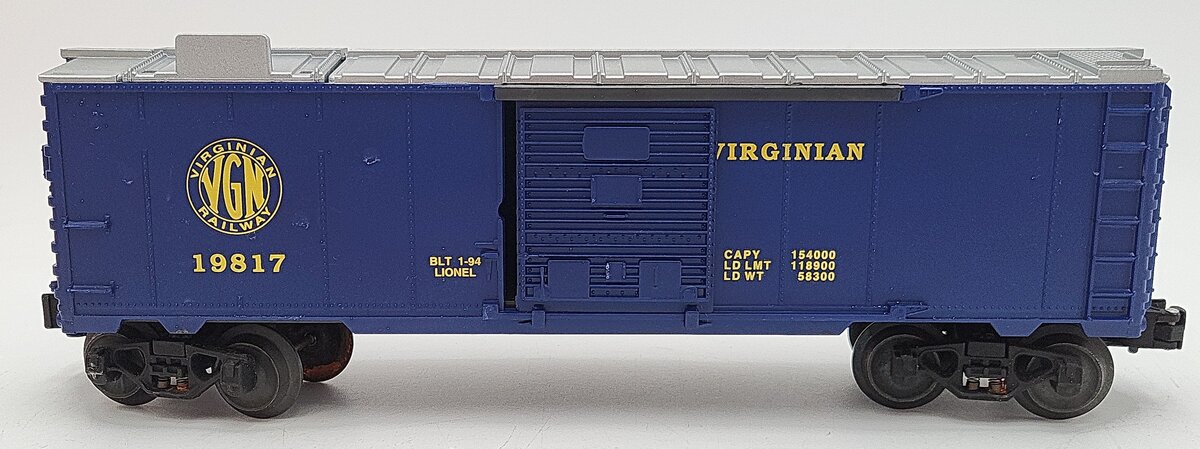 Lionel 6-19817 O Gauge Virginian Operating Ice Car #19817 VG/Box