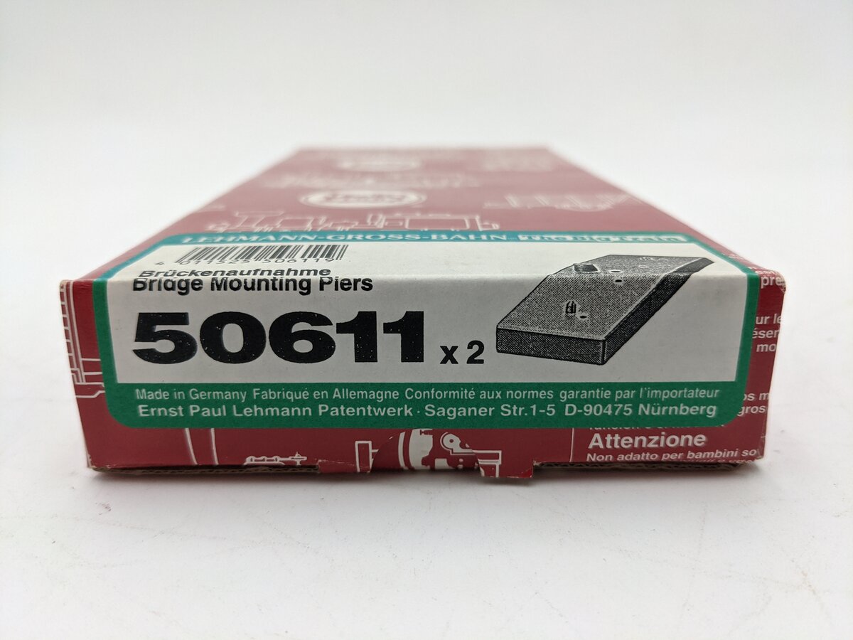 LGB 50611 G Scale Bridge Mounting Piers (Pack of 2) EX/Box