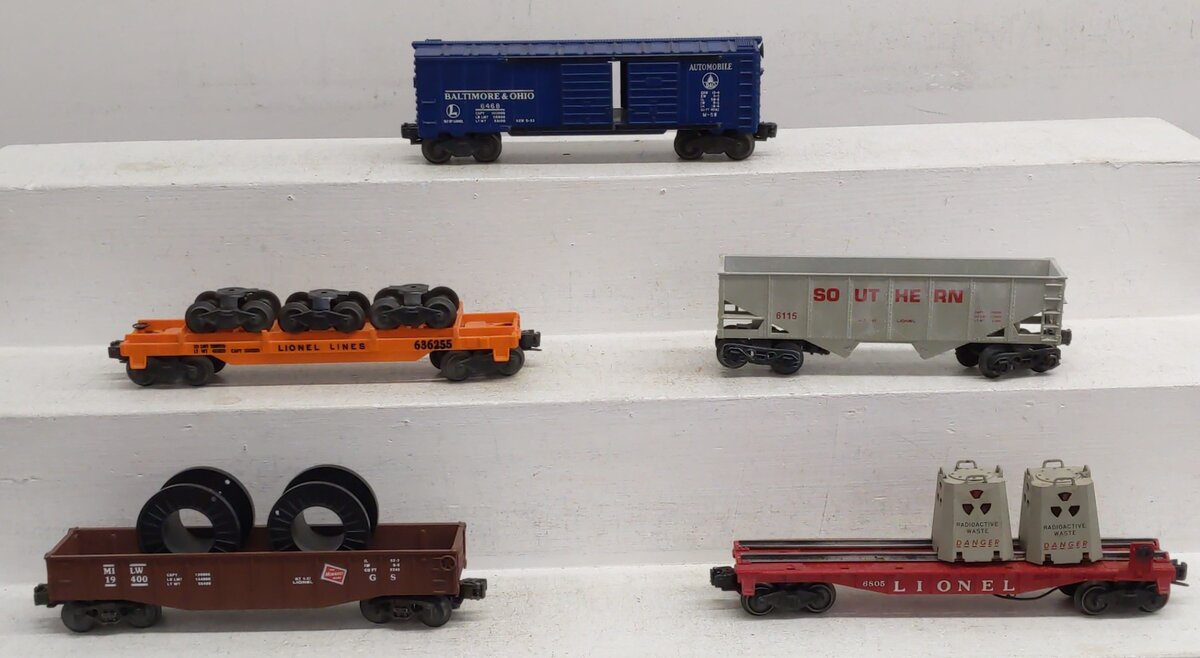 Lionel O Gauge Vintage Freight Cars #6805 #19400 #636255 #6115 #6468 [5] VG