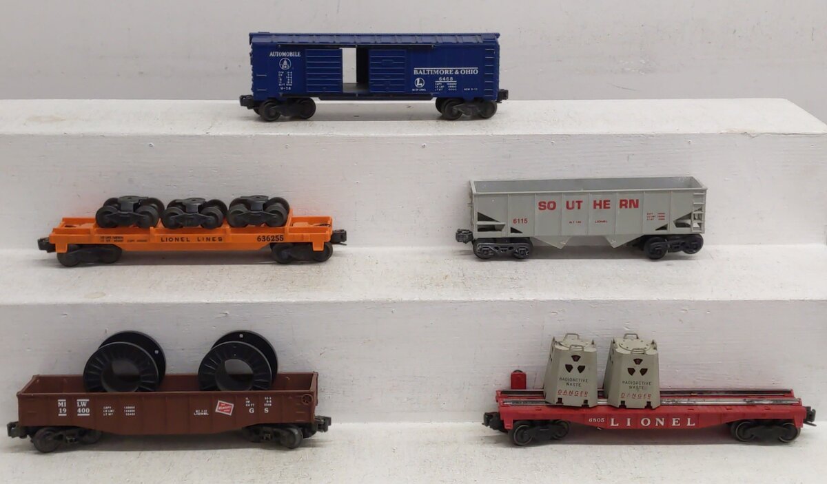 Lionel O Gauge Vintage Freight Cars #6805 #19400 #636255 #6115 #6468 [5] VG