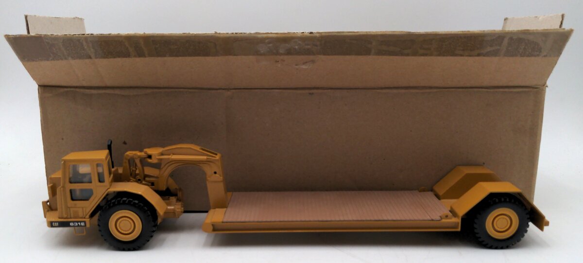 Sword Models 631E CAT Wheel Tractor w/ Added Lowboy Trailer VG