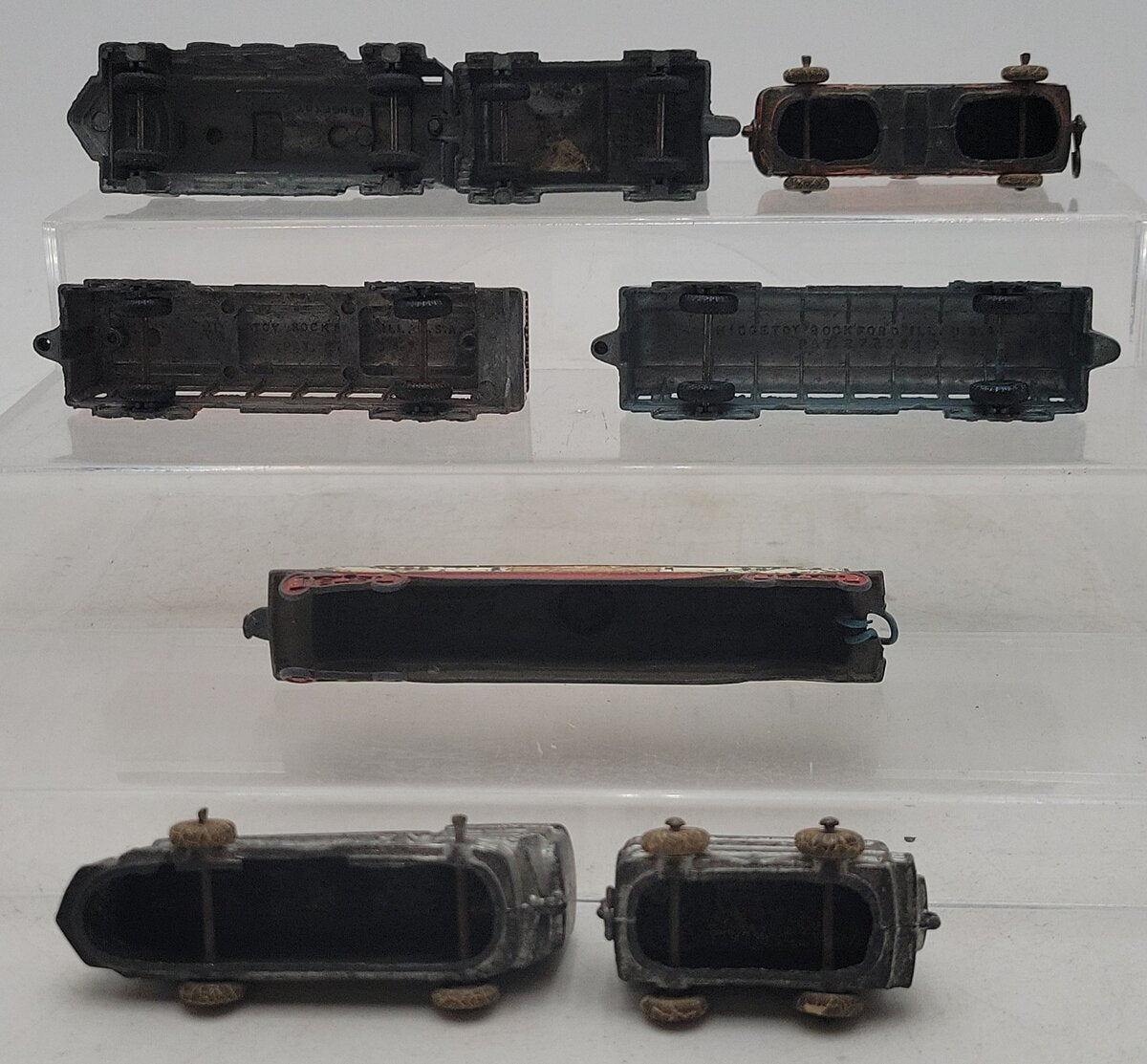 Midgetoy Assorted Die-Cast Display Passenger Cars & Steam Locos & Tenders [8] VG