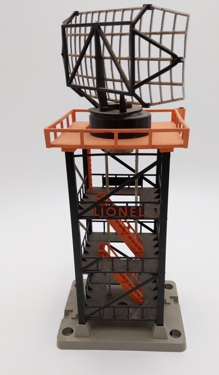 Lionel 197 Vintage O Rotating Radar Antenna with Orange Platform VG