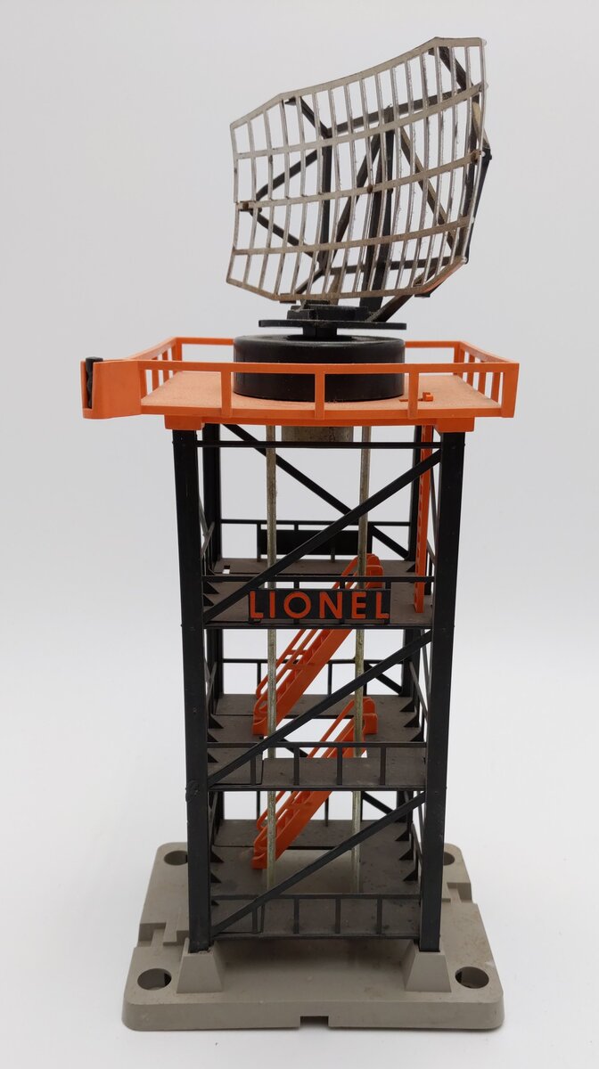 Lionel 197 Vintage O Rotating Radar Antenna with Orange Platform VG