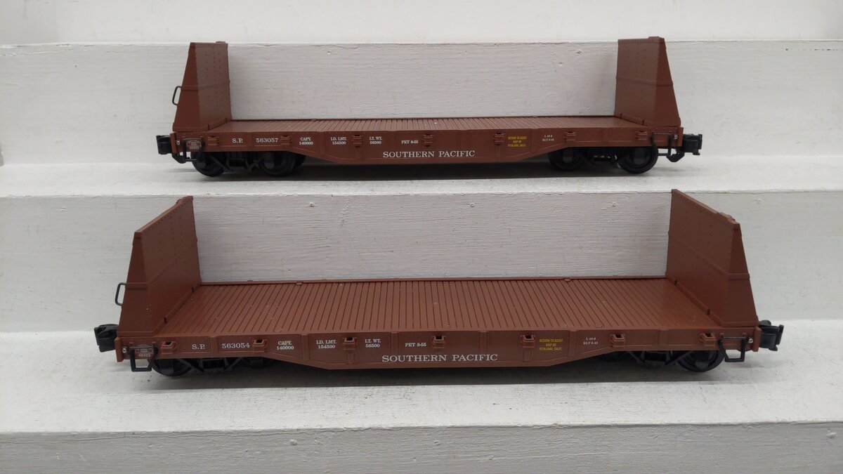 Aristo-Craft 46403T G Southern Pacific Bulkhead Flat Car - Plastic Wheels EX/Box