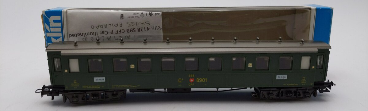 Marklin 4138 HO Scale Zurich Swiss Federal Railways SBB C4 Passenger Car #8901 LN/Box