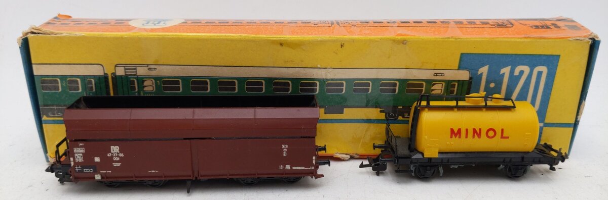 Zeuke & Wegwerth TT Minol 2-axle Tank Wagon & Self-Unloading Hopper EX/Box