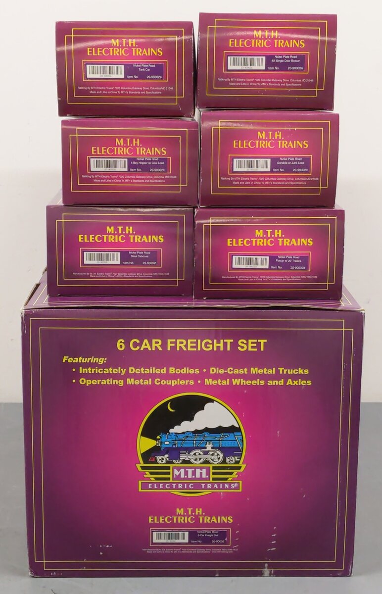 MTH 20-90002 O Nickel Plate Road Premier Freight Car Set (Set of 6) LN/Box