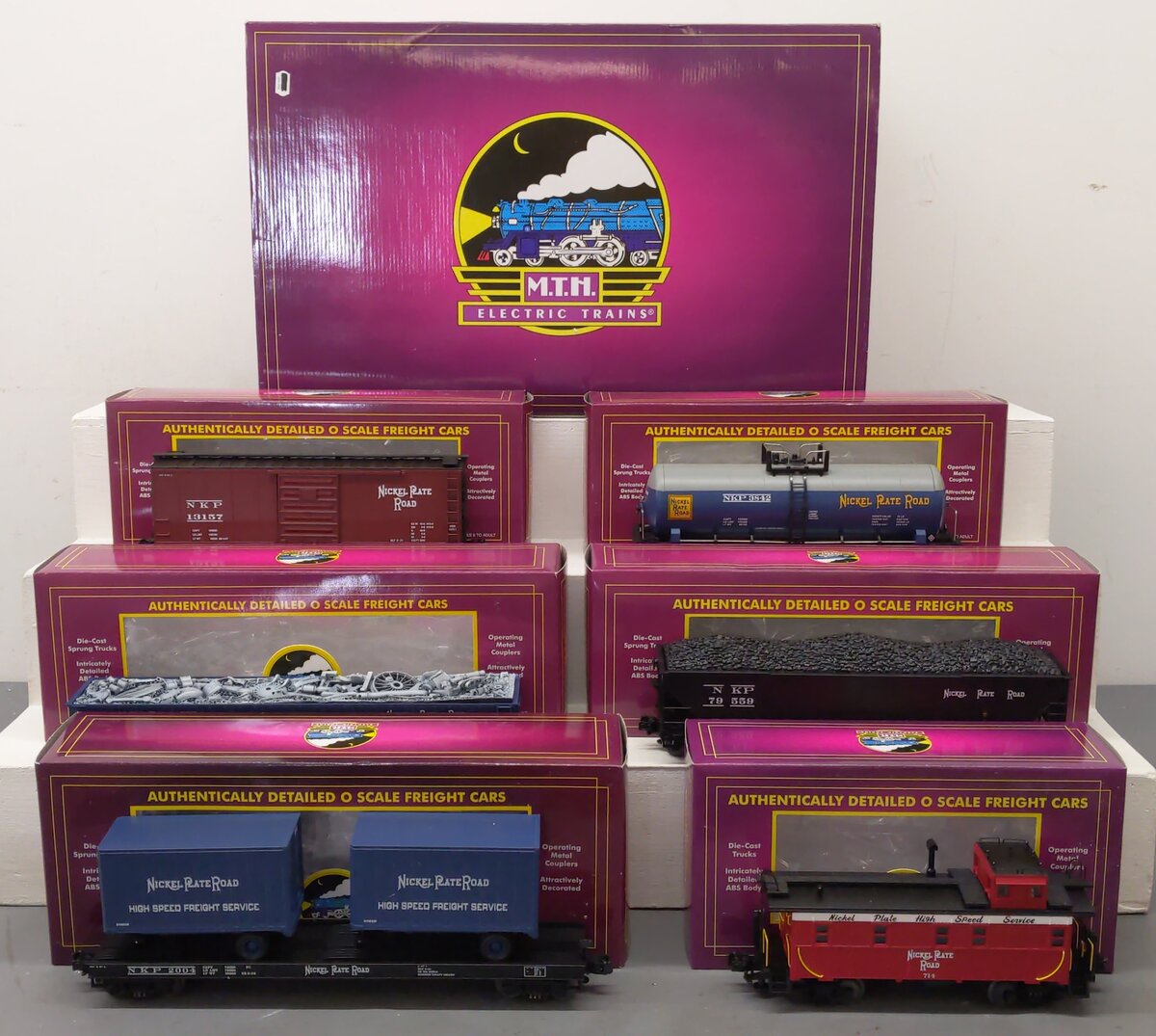 MTH 20-90002 O Nickel Plate Road Premier Freight Car Set (Set of 6) LN/Box