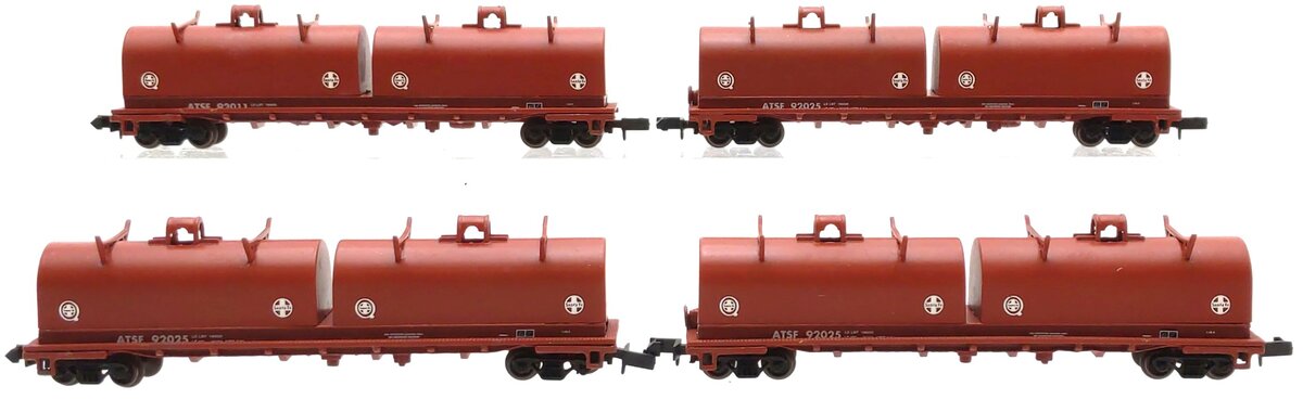 Walthers 932-8254 N Scale Santa Fe Cushion Coil Cars [4] LN/Box