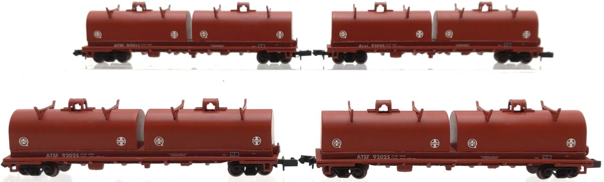 Walthers 932-8254 N Scale Santa Fe Cushion Coil Cars [4] LN/Box