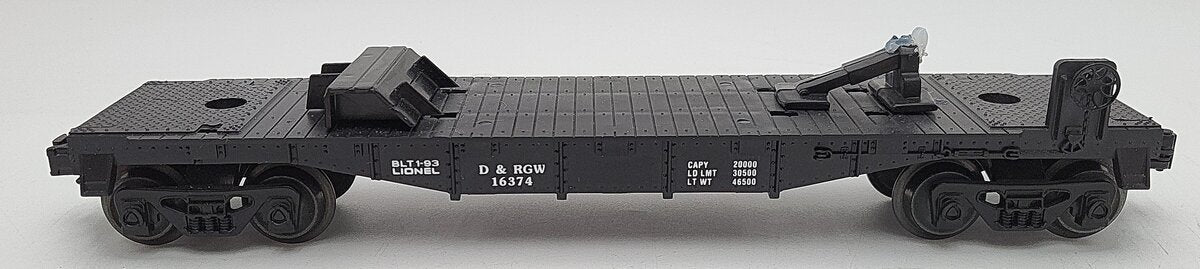 Lionel 6-16374 O Gauge Denver & Rio Grande Western Flatcar with Trailer EX/Box