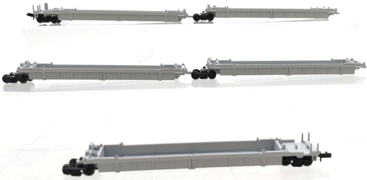 Walthers 932-8100 N Undecorated 305' Thrall 5-Unit Double Stack Car LN/Box