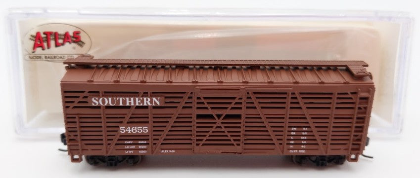 Atlas 35242 N Scale Southern 40' Stock Car #54655 LN/Box