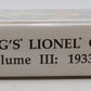 Greenberg’s Lionel Catalogues Vol.III Hardcover Book By Bruce C. Greenberg Ph.D VG